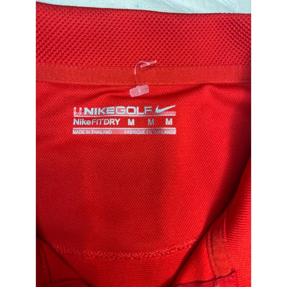 Nike Golf Mens Fit Dry Red Short Sleeve Polo Shirt Size Medium NWT - Picture 5 of 8